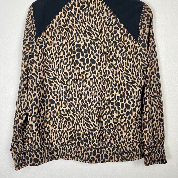 Chico's Zenergy Cheetah-Print Zip Athletic Jacket Size 1 (Us 8-10) - Picture 7 of 12
